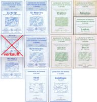 Diverse Landkarten Schweiz 1:25‘ und 1:50‘ von 1954 - 1966