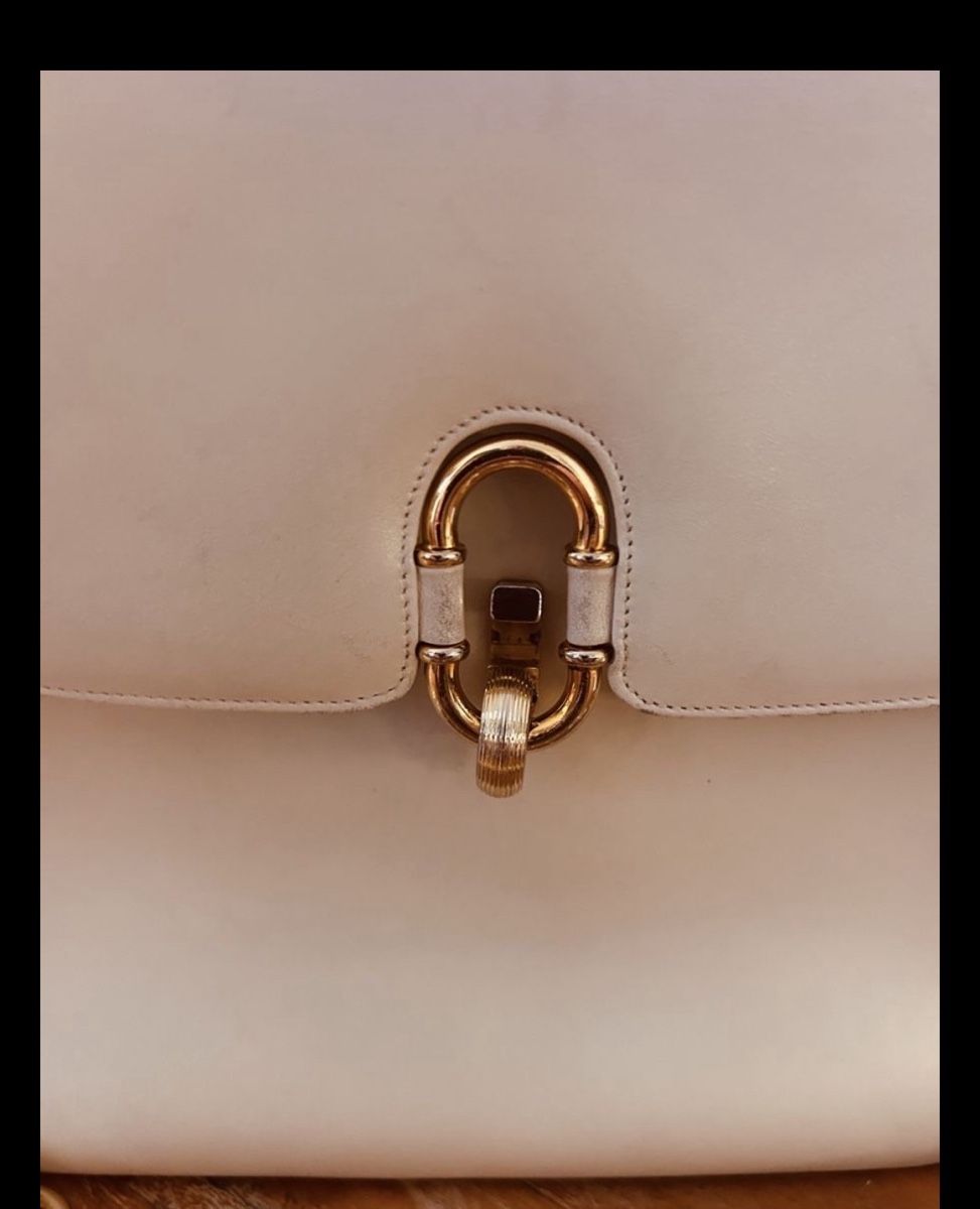 Borse da donna: Vintage Leder Tasche Beige  – Usato da Schaffhausen venduto da Casadenobile 1
