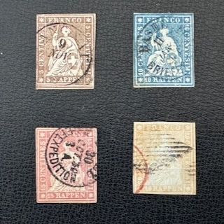 Tutti i francobolli: Strubel, 22D/23Cd/24D/25D, gestempelt – Usato da Stallikon venduto da HILDECH1