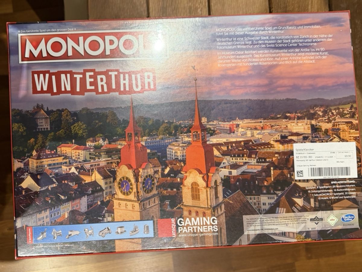 Spiele: Monopoly Winterthur Edition neu / Originalverpackt – Neu und originalverpackt aus Oetwil a.d. Limmat von Koha64