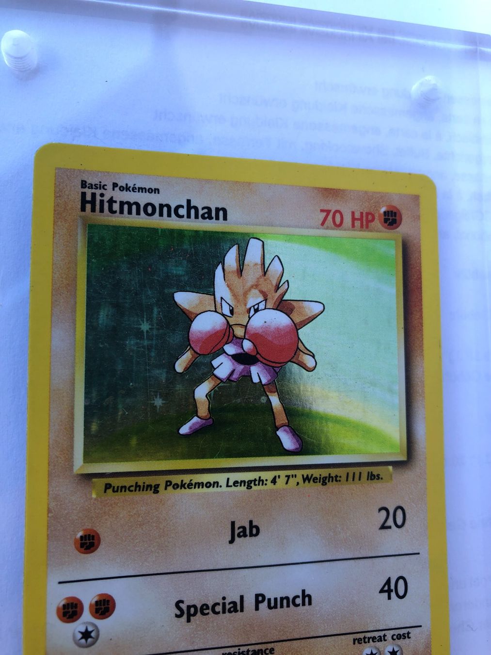 Carte collezionabili: Hitmonchan Holo Base set - HP - ab 1.- – Usato da Giubiasco venduto da dan_pr8b 3