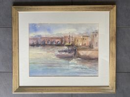 GEMÄLDE  AQUARELL     SIGNIERT  Furrer 90 ❤️