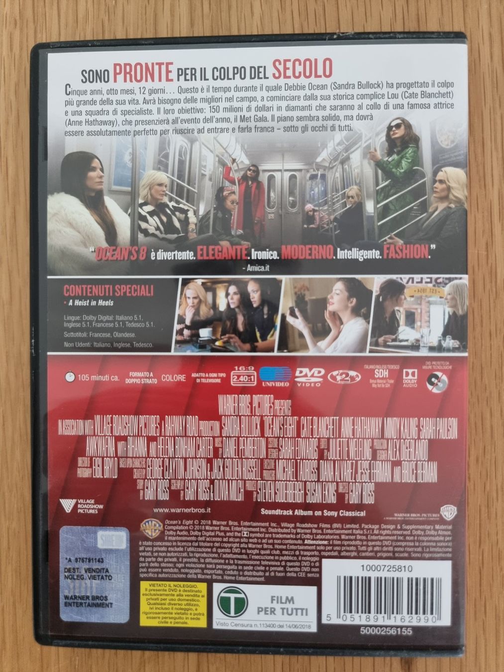 Alle DVDs: DVD Oceans 8 Italienisch – Gebraucht aus Näfels von energie2925 1