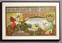 DI COLA'S SICILY MACARONI 1890 - Manifesto originale