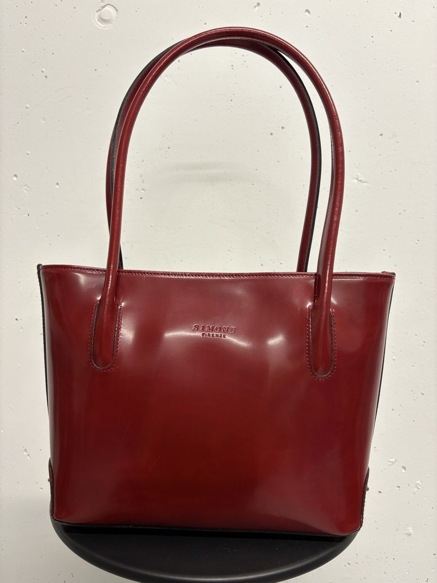 Taschen für Damen: Simone Firenze Elegante Ledertasche rot Schultertasche – Neu (gemäss Beschreibung) aus Regensdorf von secondchancefashion