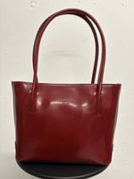 Simone Firenze Elegante Ledertasche rot Schultertasche