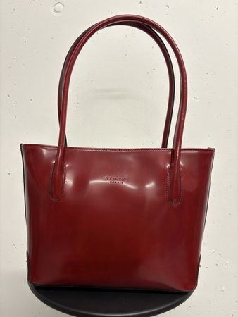 Simone Firenze Elegante Ledertasche rot Schultertasche