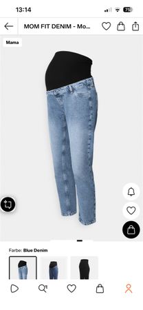 Mom Fit Jeans Blue Denim Grösse 38