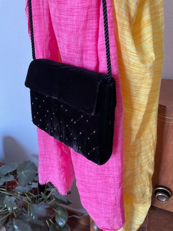 petit sac de soirée en velours, vintage