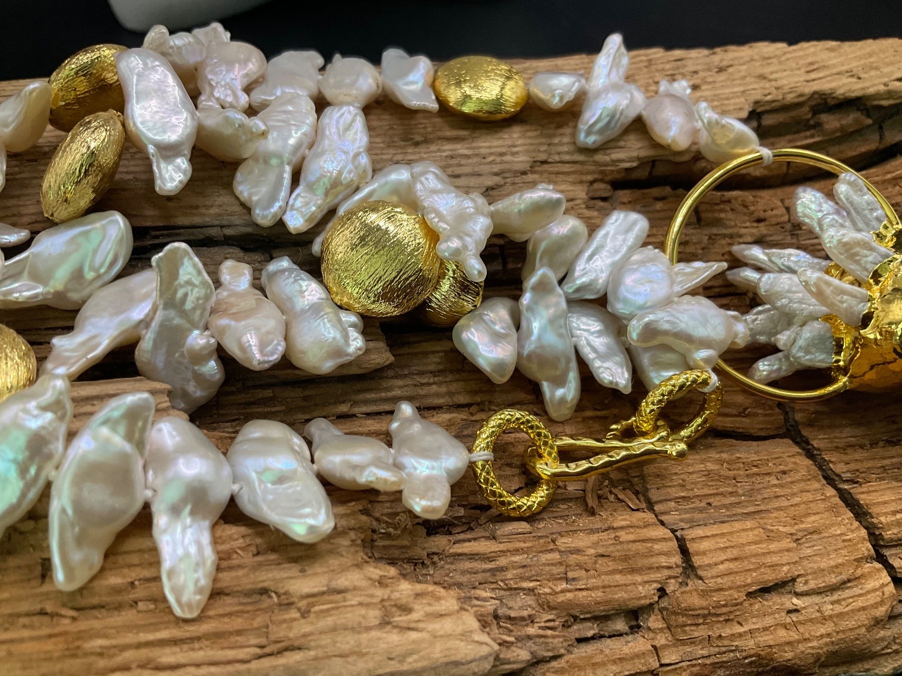 Catenine: Collier Biwaperlen und Fluorit Anhänger – Nuovo (secondo la descrizione) da luzern venduto da Alpendorf1 3