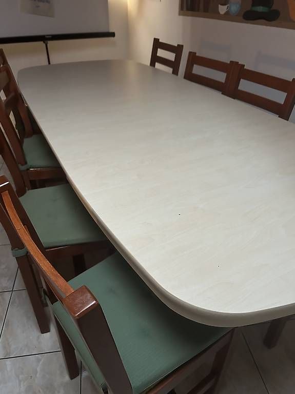 Set di tavolo e panche: Tavolo con 8 sedie – Usato da Riazzino venduto da ArabaFenice