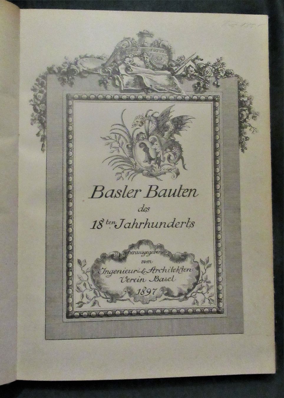 Libri: Basler Bauten des 18. Jahrhunderts, 1897 – Usato da Hedingen venduto da Protechnica 2
