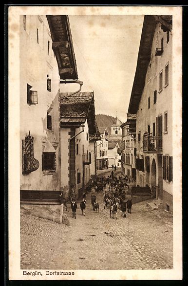 Cartes postales: Bergün /Graubünden, Strassenpartie mit – D'occasion à Berlin par bartko-reher