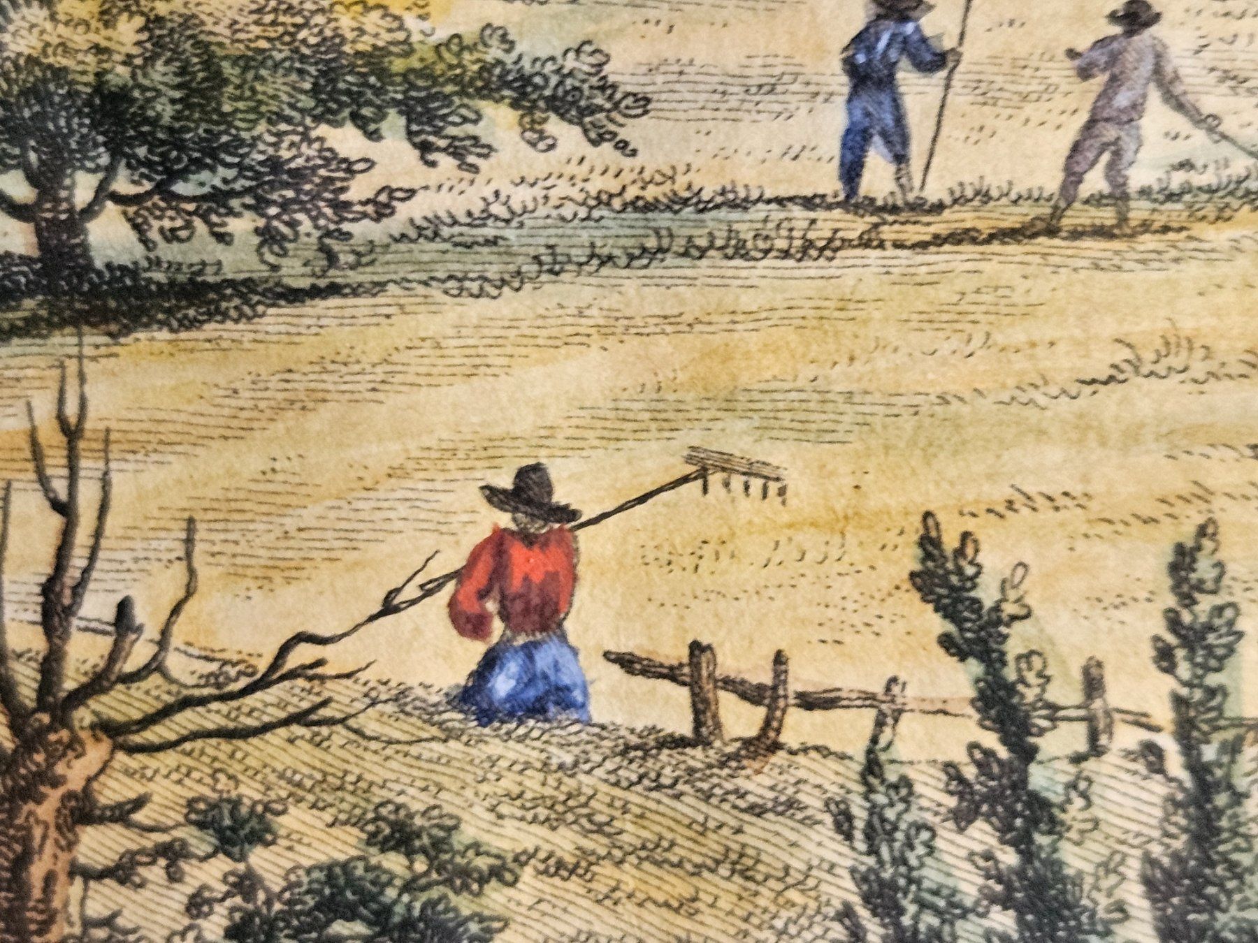 Stiche: Gravure 18ème du château de Saint-Denis EXCEPTIONNELLE – Gebraucht aus Les Brenets von SBO56 4