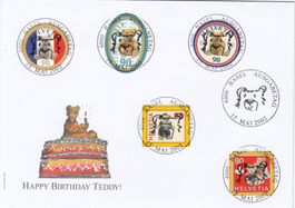 1054-1058 FDC mit Vollstempel Basel 15.5.2002, C6-Couvert