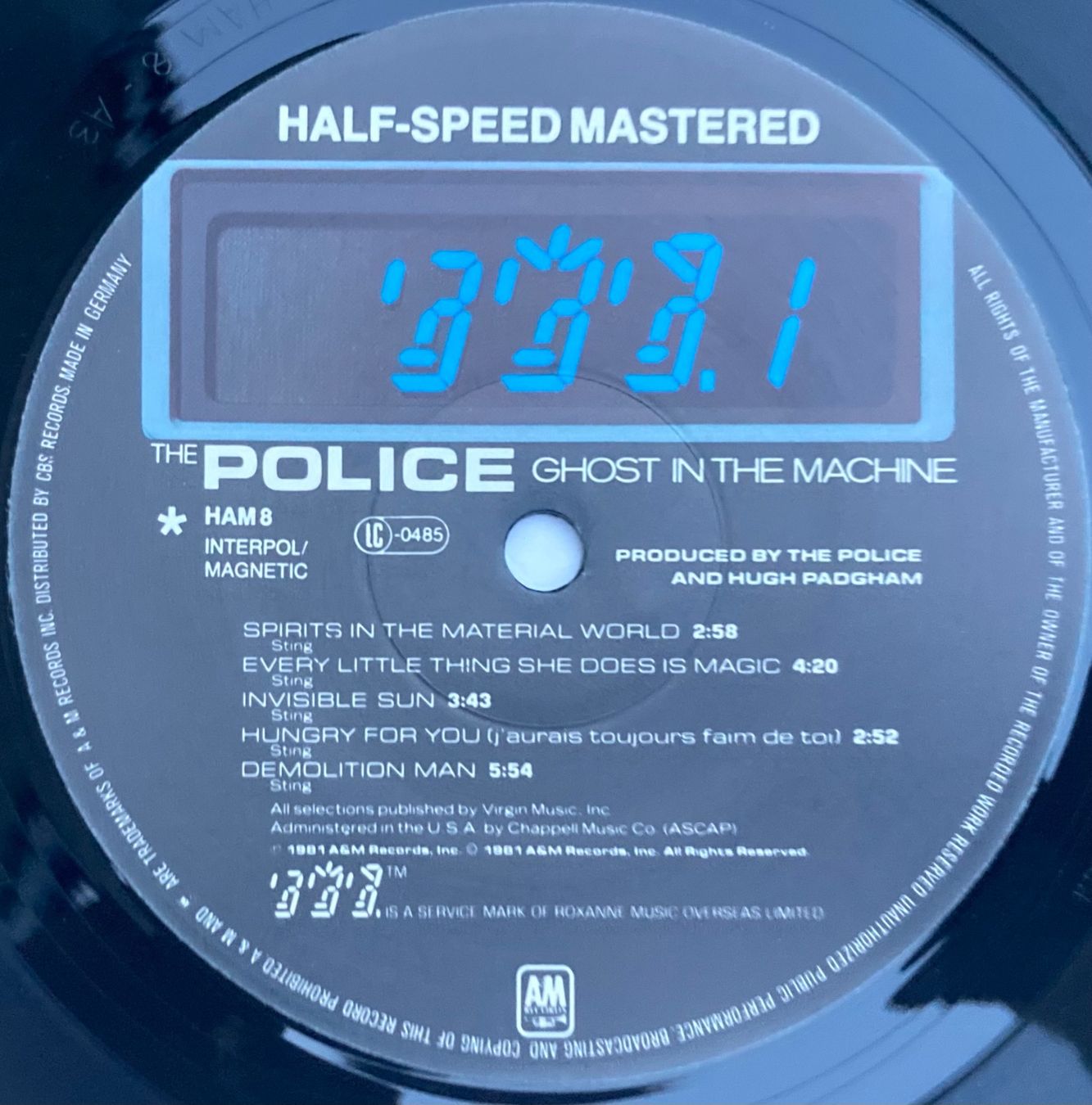 Vinyles: THE POLICE - GHOST IN THE MACHINE – D'occasion à Poliez-Pittet par Newtown-Records 3
