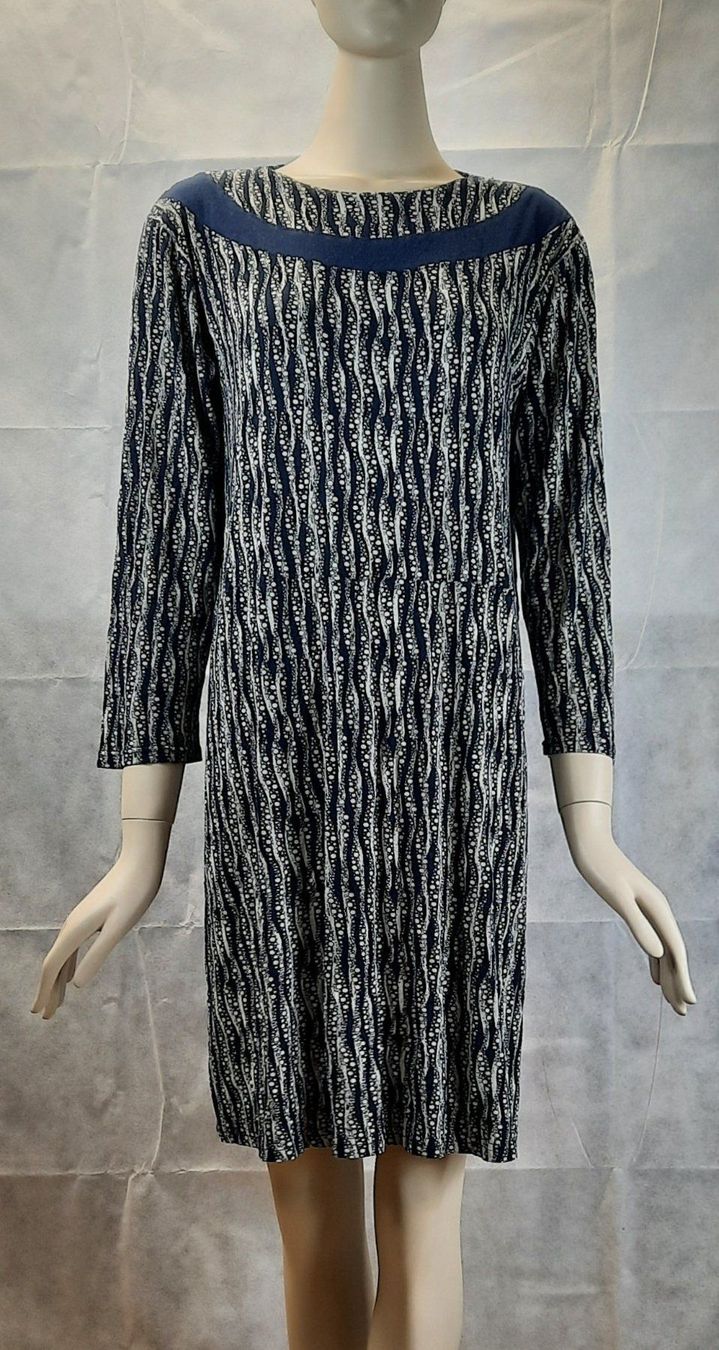 Kleider: Midikleid Tunika elegant lang dunkelblau Gr. 44 – Gebraucht aus Seuzach von VT-Collections1