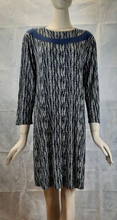 Midikleid Tunika elegant lang dunkelblau Gr. 44