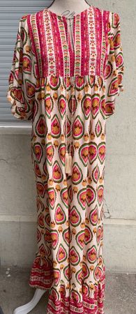 Magnifique robe longue MADE IN ITALY 100%viscose bohème chic