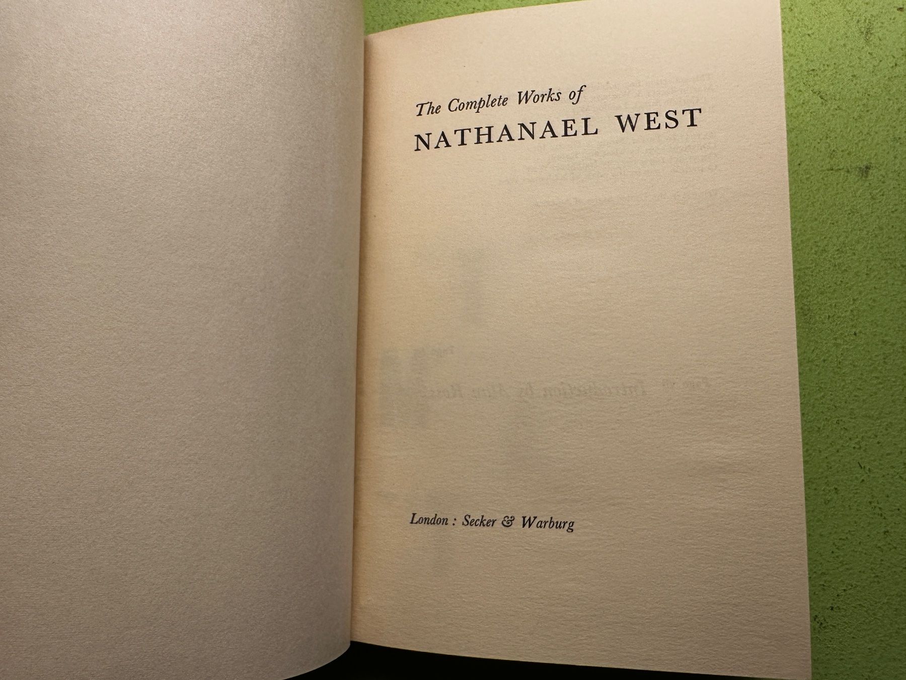 Bücher: Nathanael West: The complete works – Gebraucht aus Zürich von allp 2