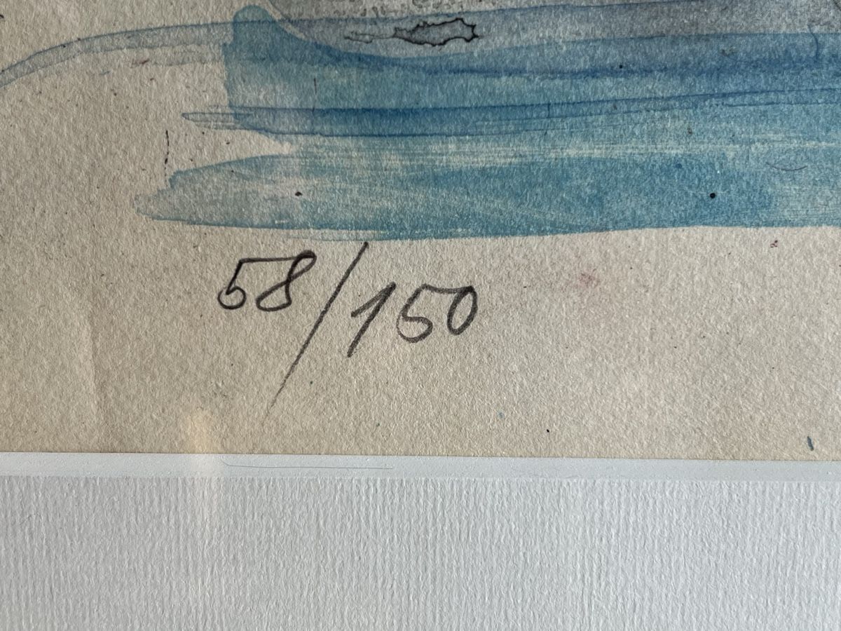 Grafica & Litografie: Zebrapaar von Fritz Hug, Lithografie – Usato da Zürich venduto da juergarno 3