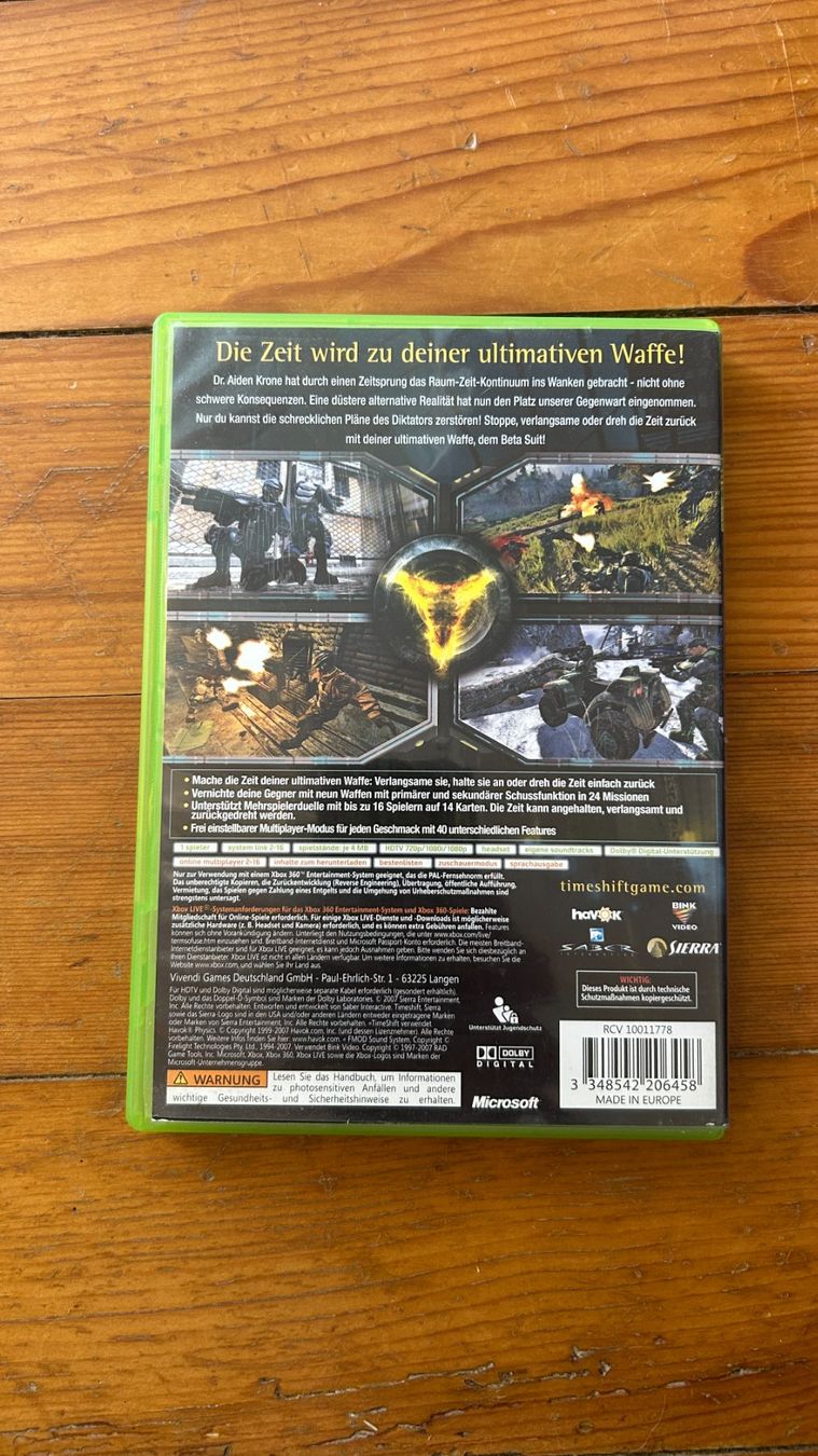 Microsoft Spiele: TimeShift | Xbox 360 | De – Gebraucht aus Alle von protokollstudio 1