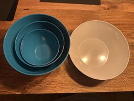 ZAK DESIGN! Schüssel Set 4 Tlg. blau/weiss guter Zustand