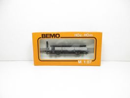 Bemo H0m 2263 Rhb Niederbordwagen mit Bremserbühne Kk-w 7379