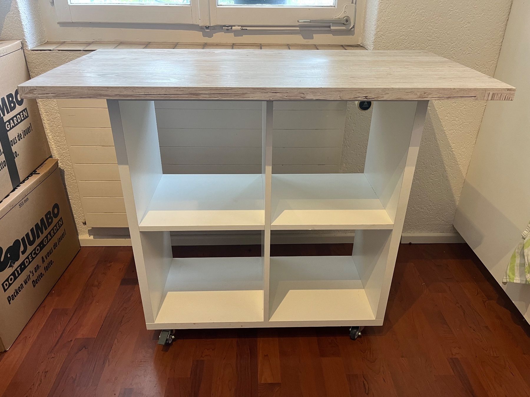 Kücheninsel IKEA Kallax mit Rollen & Arbeitsplatte (Gebraucht) in Oberrieden für CHF 5 – nur Abholung auf Ricardo kaufen