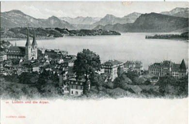 Cartoline postali: Luzern und die Alpen – Usato da Ottikon b.Kemptth. venduto da Neptun1974
