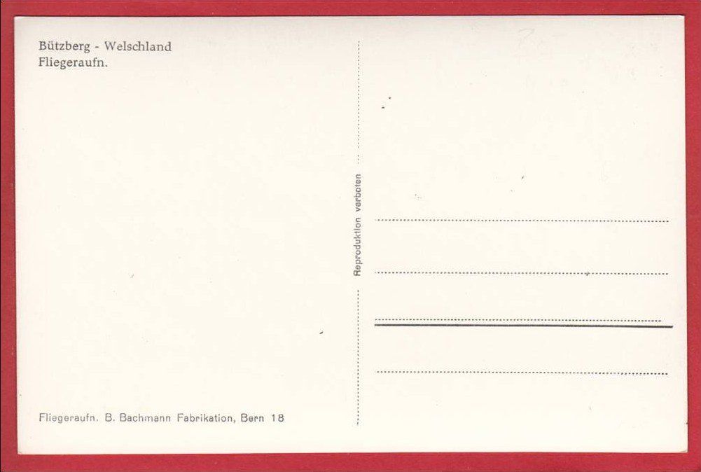 Cartoline postali: BÜTZBERG FLIEGERAUFNAHME – Usato da Grüningen venduto da Kartenlaube 1