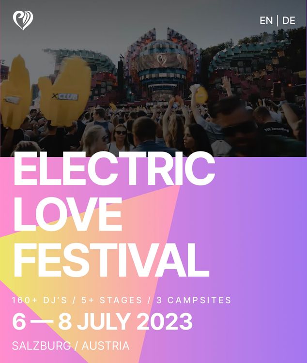 VIP Gold Tickets Electric Love Festival 2023 Kaufen auf Ricardo