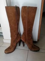 Bottes GUCCI, hautes en daim marron, taille 41
