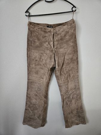 H&M Wildlederhose Gr. 38 beige - Herbst Trend