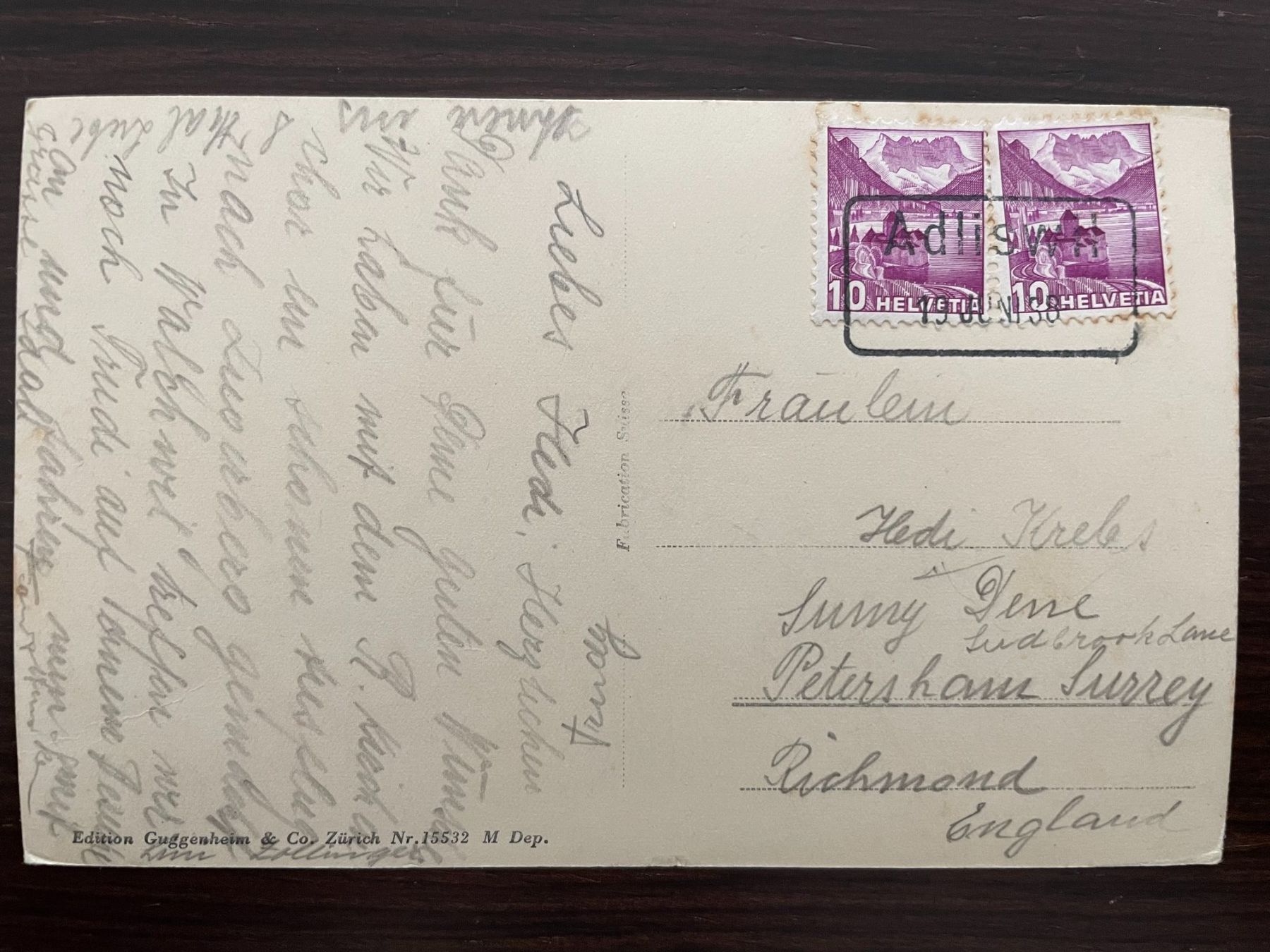 Cartoline postali: ZUG Alpenstrasse, Zugerhof, Schweizerhof, 4 Ansichtskarten – Usato da Wald ZH venduto da TLILEF 6