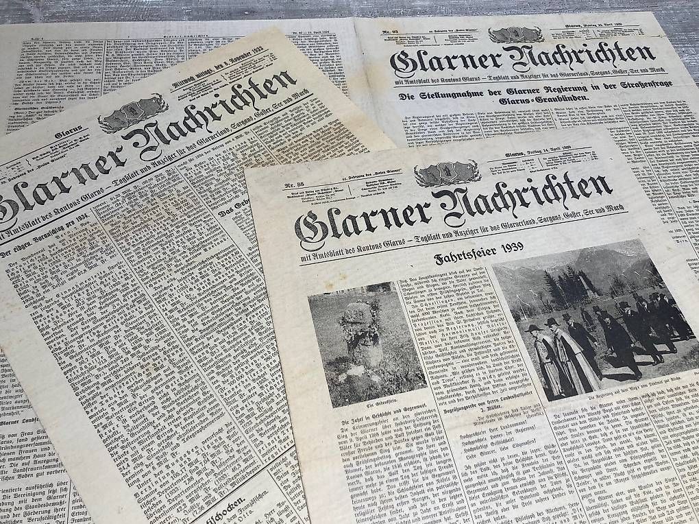 Documenti: Glarner Nachrichten Zeitungsausschnitte – Usato da Schwändi GL venduto da Blacklife