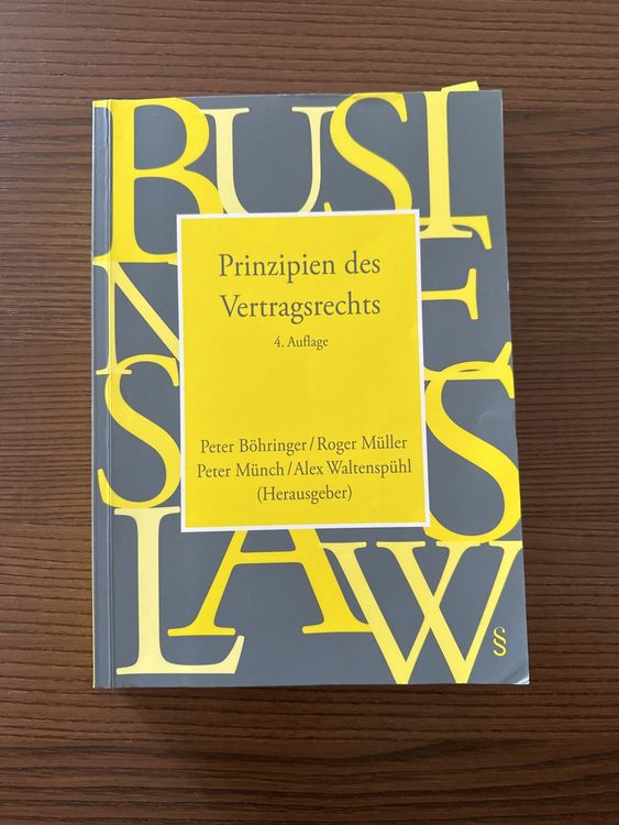 Prinzipien des Vertragsrecht, 4. Auflage Kaufen auf Ricardo