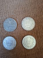 4x Schweizer 2 Franken Münzen Konvolut 1953-1967