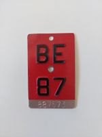 Velonummer / Fahrradnummer BE 87 rot/schwarz