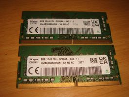 2 stück 8gb ddr4 3200 RAM für Laptop.