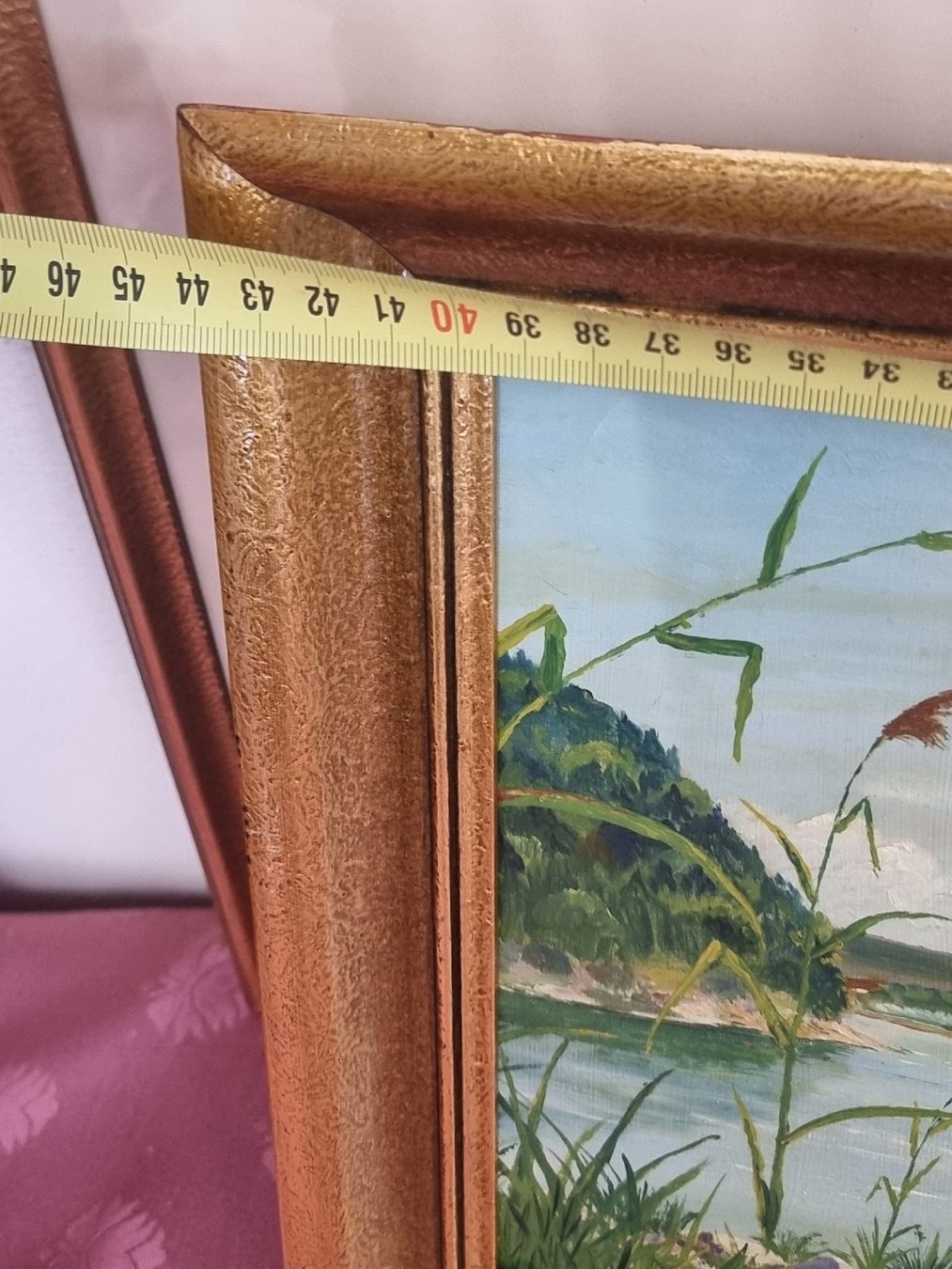 Gemälde: Gemälde Landschaft See mit Bäumen gerahmt 1935 – Gebraucht aus Zürich von Budget-Brocki 6