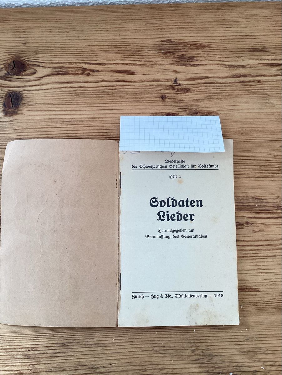Bücher: Liederheft/Liederbuch Soldaten Lieder, 1918 – Gebraucht aus Wassen UR von SABDOM 3