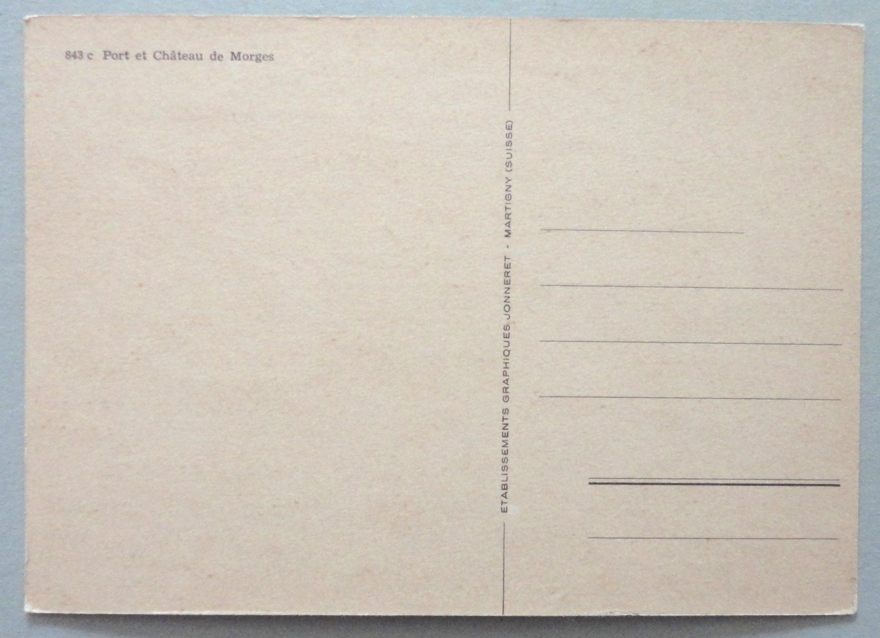 Cartoline postali: Port et Château de Morges – Usato da Fétigny venduto da Billy2miny 1