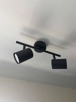 Lampe schwarz, 2 Leuchten, ca 30cm lang total