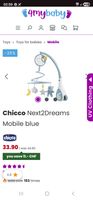 Chicco Next2Dreams Mobile Blue - Great Condition!