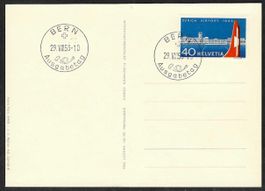 1953, 313 auf ill. FDC-PK gest. BERN - Ausgabetag (15852)