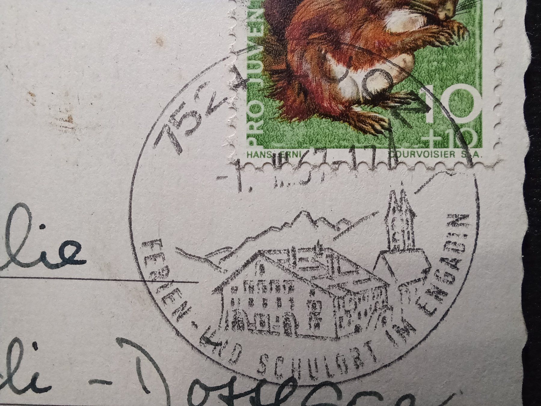 Cartoline postali: GR, Zuoz Oberengadin, Nr. 29, 1967 – Usato da Aarau Rohr venduto da mgvw 3