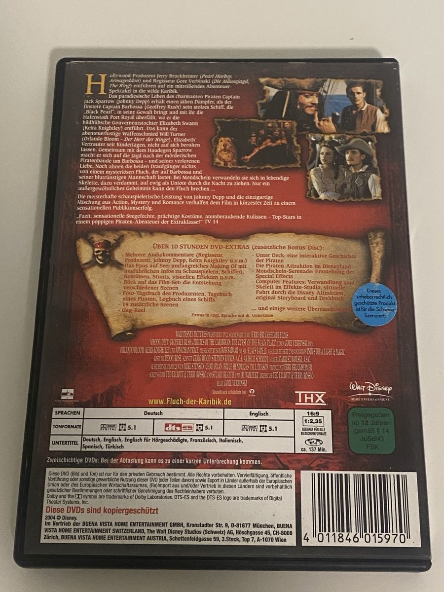 Alle DVDs: Fluch der Karibik Special Edition DVD (2 Discs) – Gebraucht aus Oensingen von mig_99db 1