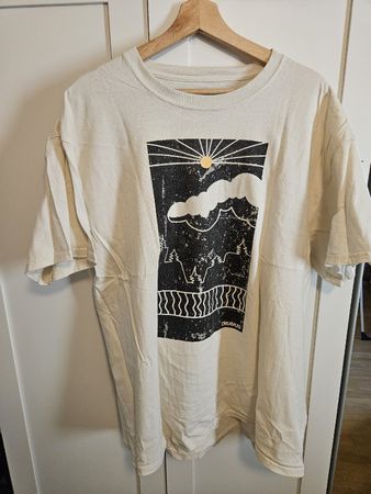 T-Shirt naturfarben Druck Grösse XL 