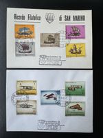 2 San Marino FDC Ersttagsbriefe 1962 & 1963 Schiffe Flug